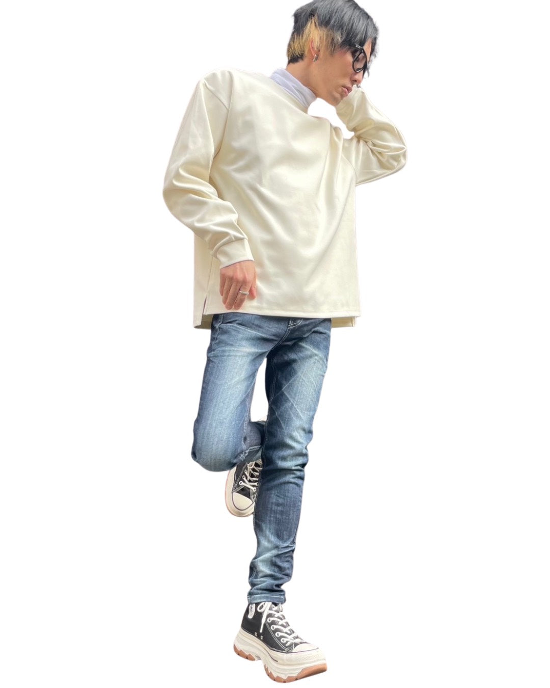 ピーチスキン クルーネック ロンT(Unisex/ユニセックス)