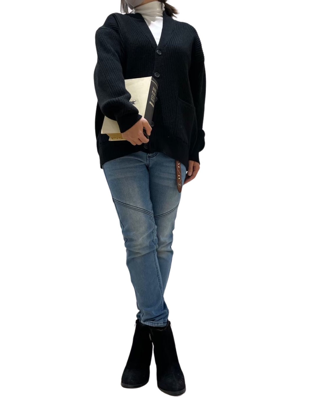 リブ ワイド カーディガン(Unisex/ユニセックス)