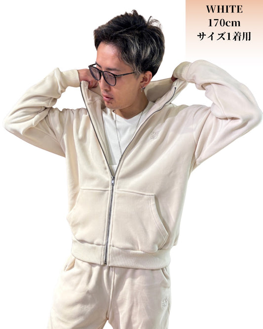 両面 マイクロスウェード ジップパーカー(Mens/メンズ)