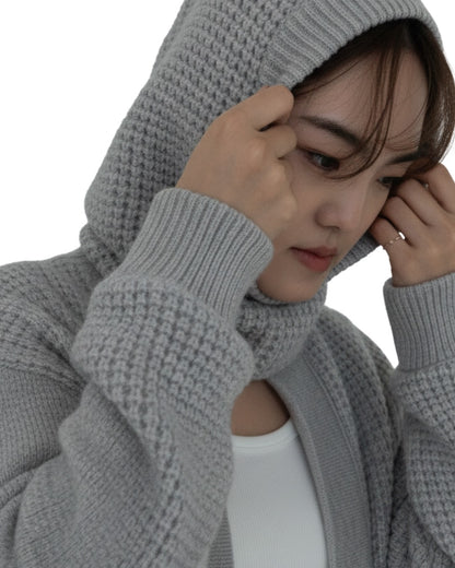 ワッフル ニット ジャケット(Unisex/ユニセックス)