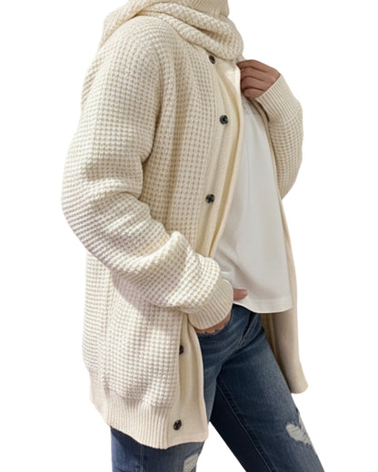 ワッフル ニット ジャケット(Unisex/ユニセックス)