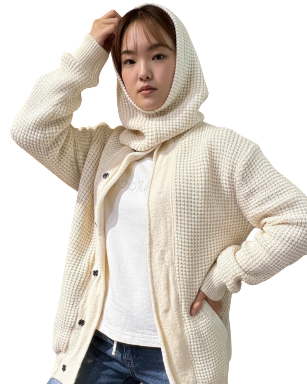 ワッフル ニット ジャケット(Unisex/ユニセックス)