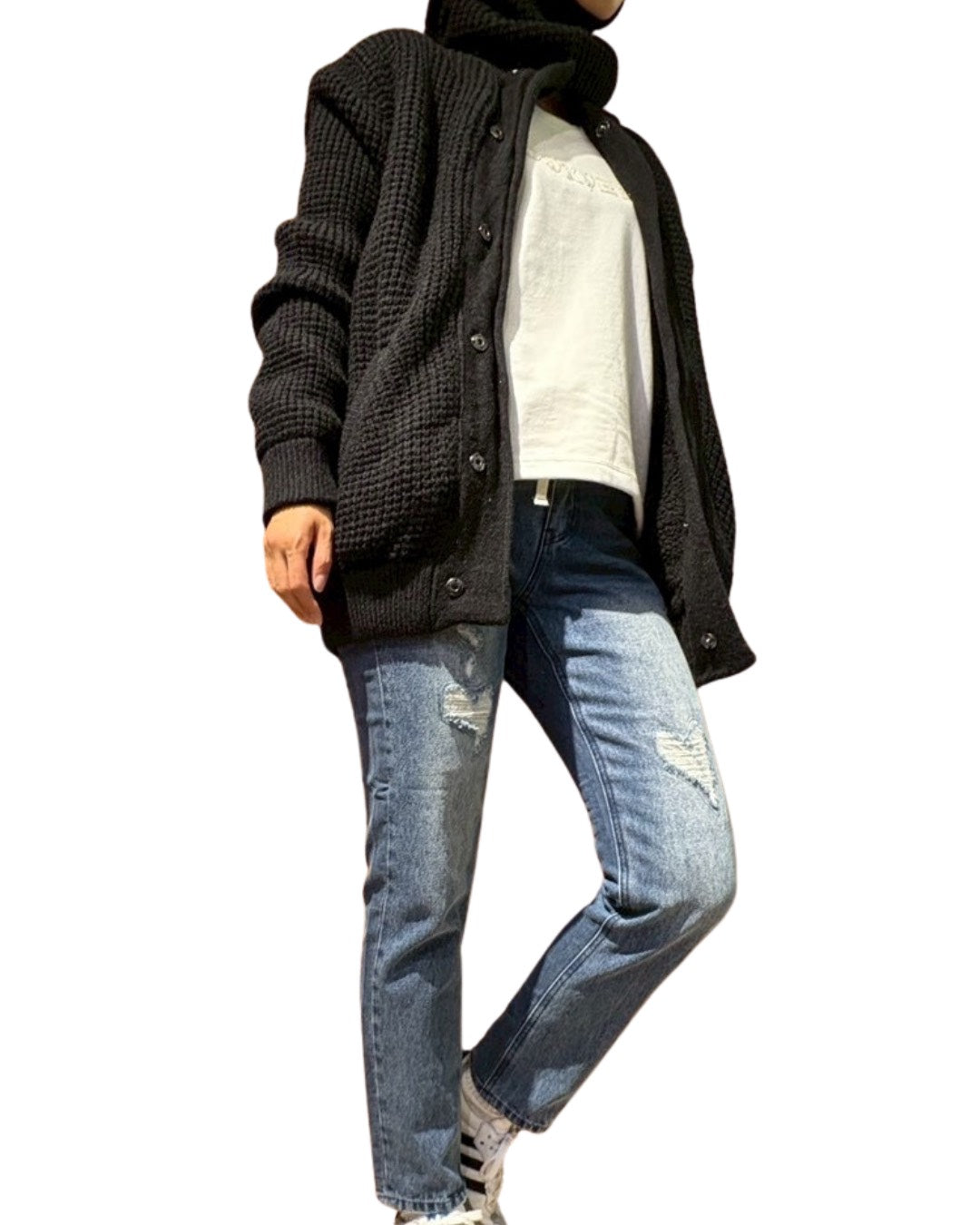 ワッフル ニット ジャケット(Unisex/ユニセックス)