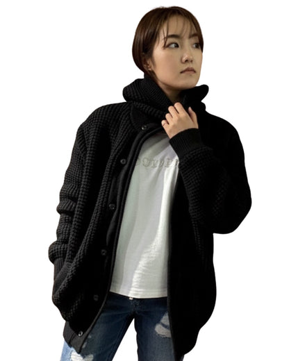 ワッフル ニット ジャケット(Unisex/ユニセックス)