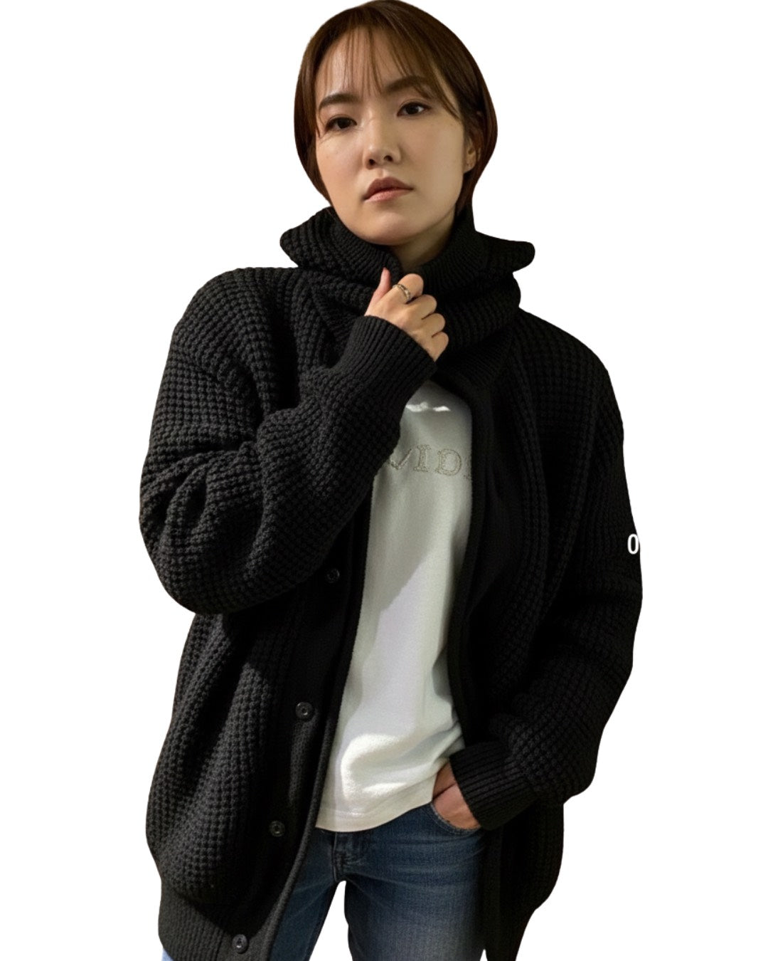 ワッフル ニット ジャケット(Unisex/ユニセックス)