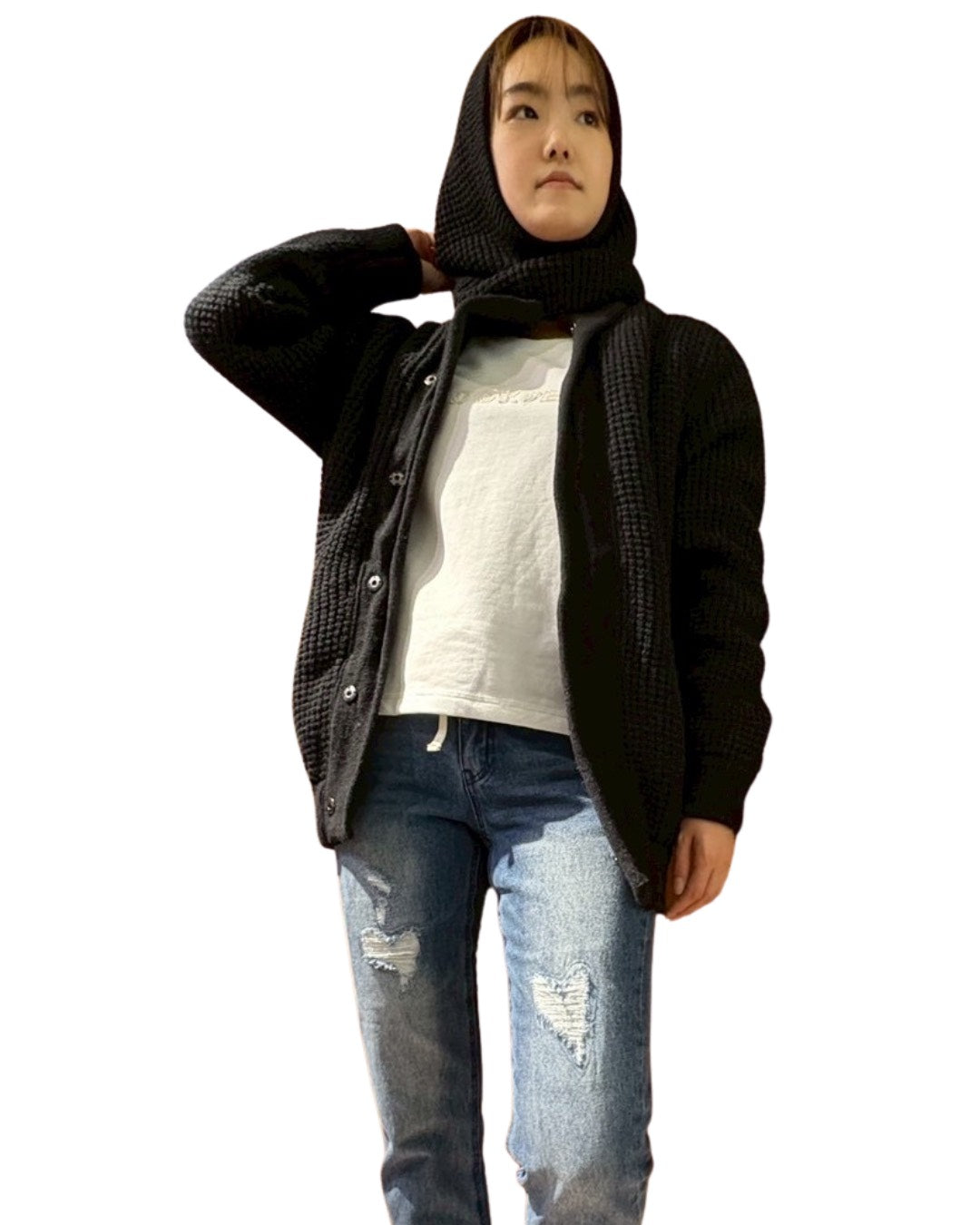 ワッフル ニット ジャケット(Unisex/ユニセックス)