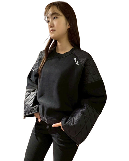 キルト コンビ クルー プルオーバー(Unisex/ユニセックス)