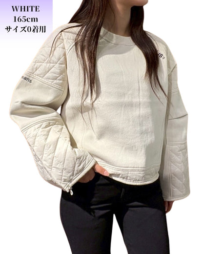 キルト コンビ クルー プルオーバー(Unisex/ユニセックス)