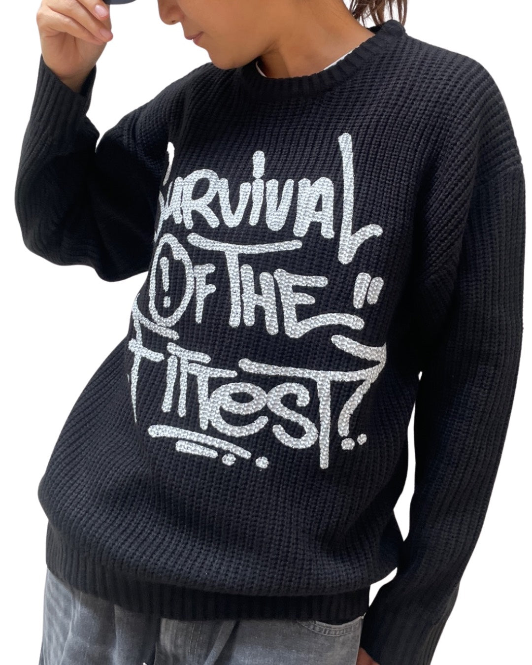 COOKJEANS クックジーンズ FITTEST プリント ニット(Unisex/ユニセックス)