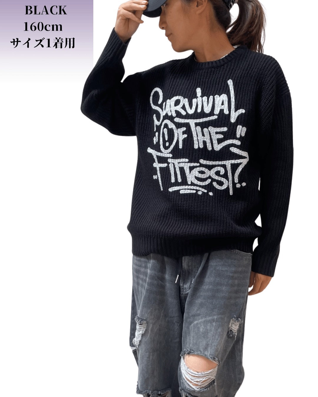 COOKJEANS クックジーンズ FITTEST プリント ニット(Unisex/ユニセックス)