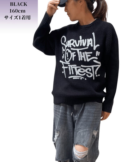 COOKJEANS クックジーンズ FITTEST プリント ニット(Unisex/ユニセックス)