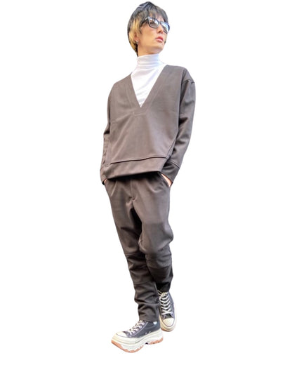 ピーチスキン 深Vネック プルオーバー(Unisex/ユニセックス)