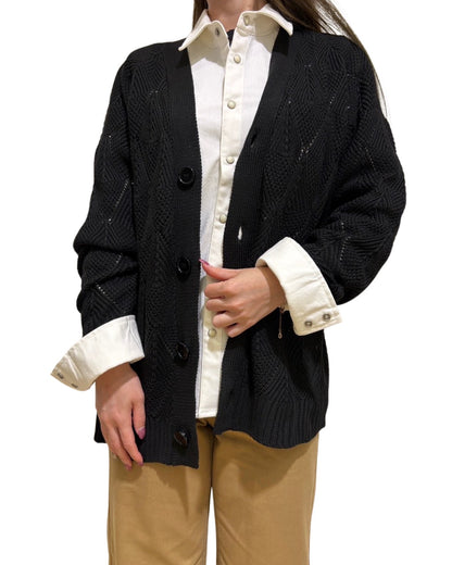 ダイヤ柄 カーディガン(Unisex/ユニセックス)