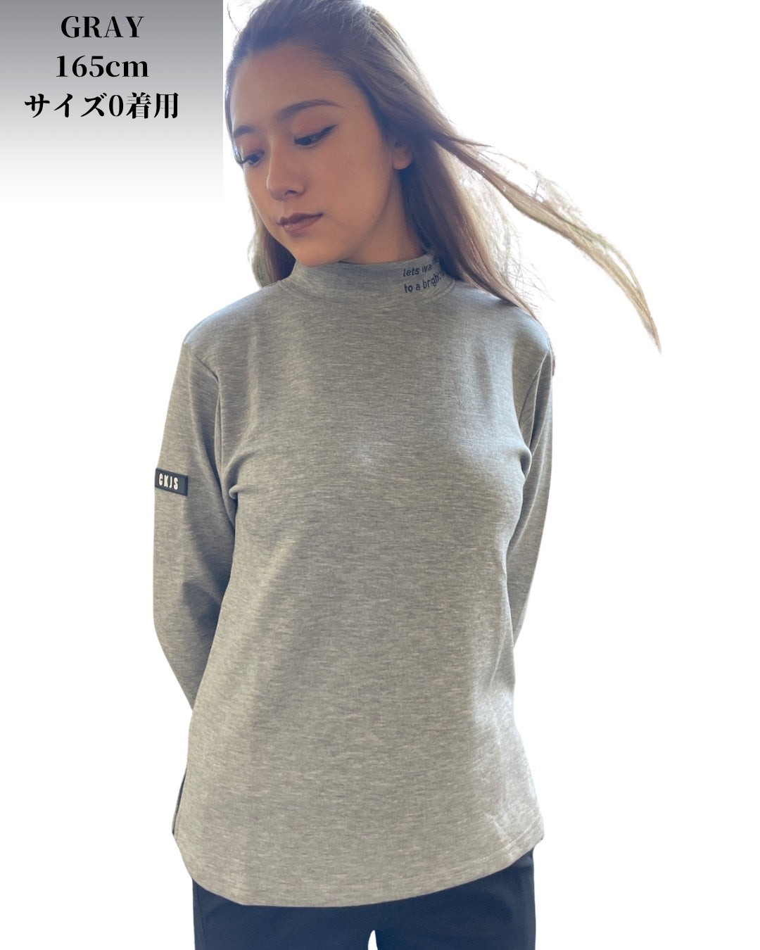 CJ ラバーパッチ クルーネック 長袖Tシャツ(Unisex/ユニセックス)