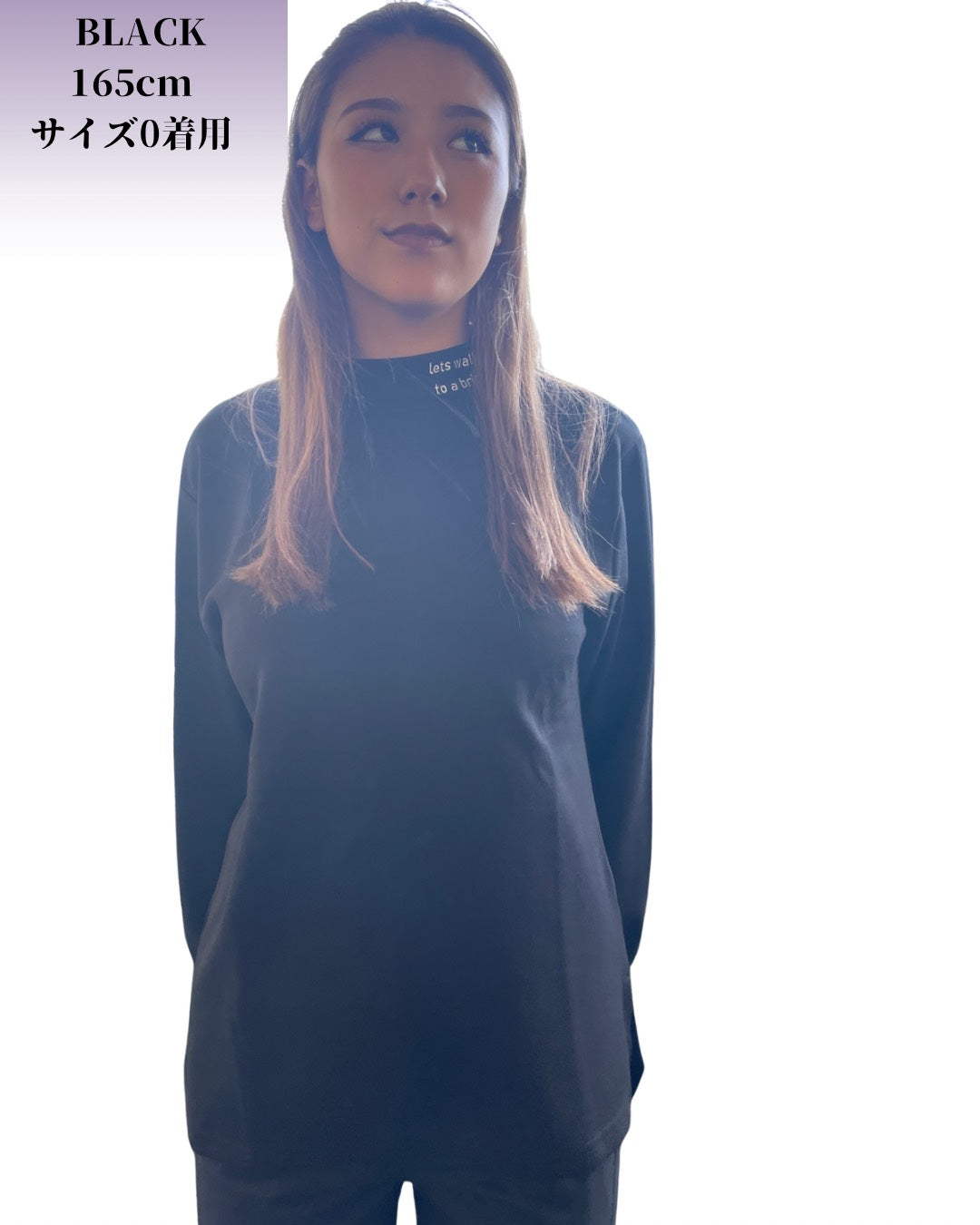 CJ ラバーパッチ クルーネック 長袖Tシャツ(Unisex/ユニセックス)