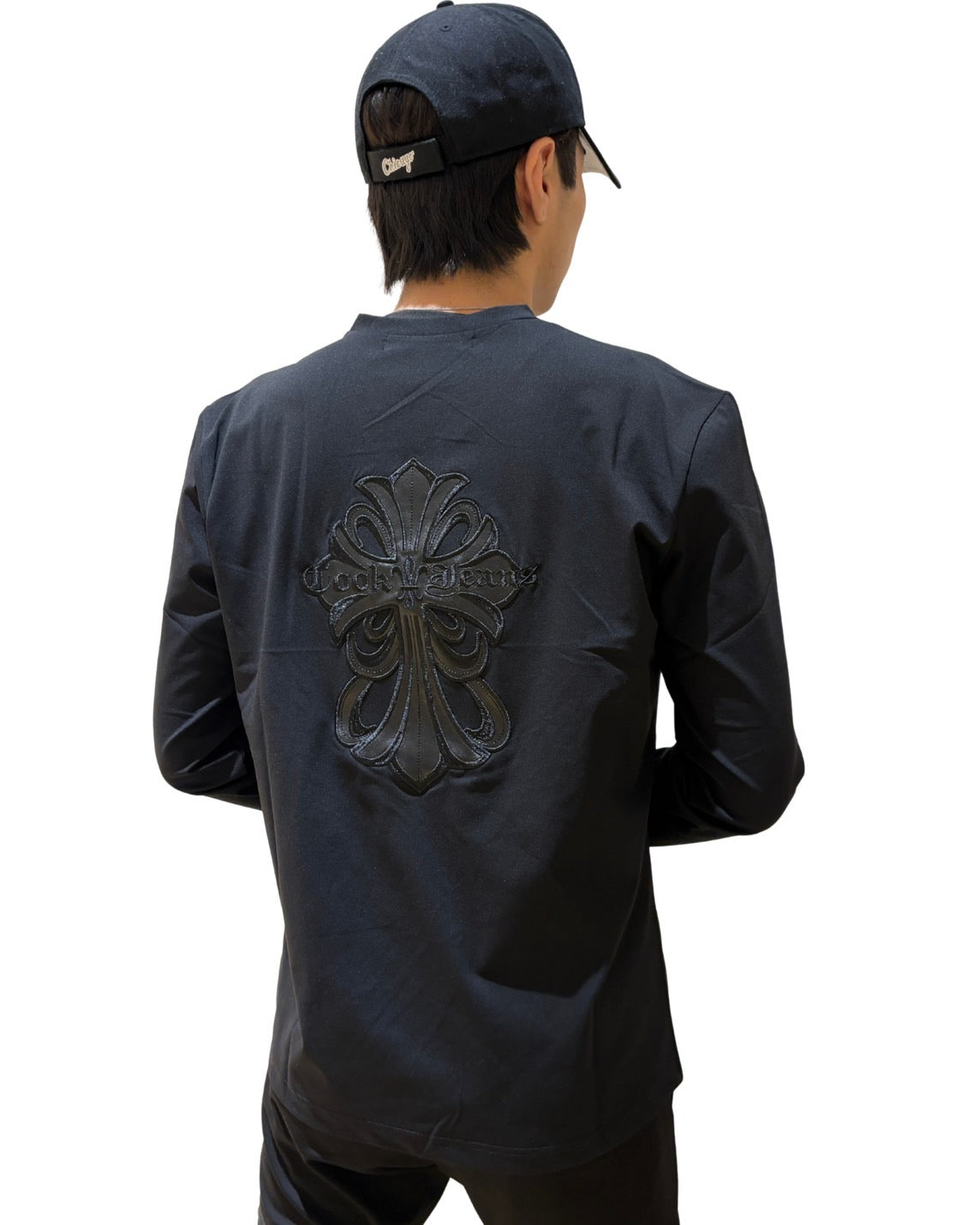 PUダガークロス Vネック ロンT(Unisex/ユニセックス)