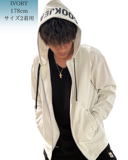 COOK 刺繍入り ZIP フードパーカー(Unisex/ユニセックス)