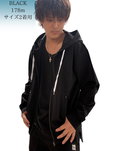 COOK 刺繍入り ZIP フードパーカー(Unisex/ユニセックス)