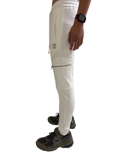 ナイロン切替 刺繍付き ジャージパンツ (Unisex/ユニセックス)