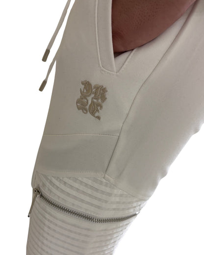 ナイロン切替 刺繍付き ジャージパンツ (Unisex/ユニセックス)