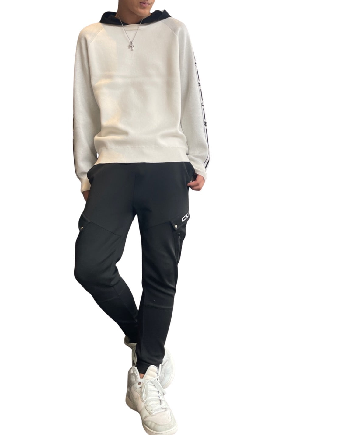 袖ライン CKJS ロゴ パーカー(Unisex/ユニセックス)