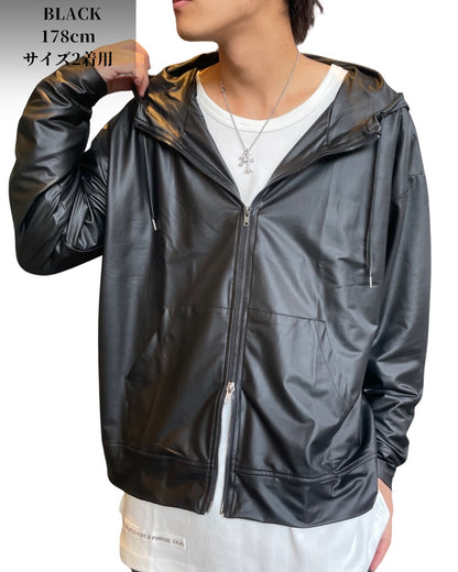 コーティング ジップパーカー(Unisex/ユニセックス)