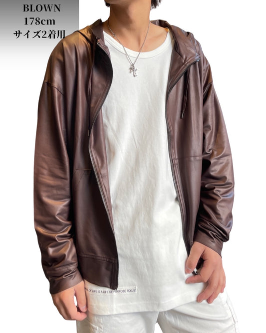 コーティング ジップパーカー(Unisex/ユニセックス)