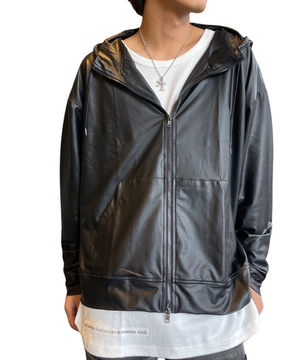 コーティング ジップパーカー(Unisex/ユニセックス)