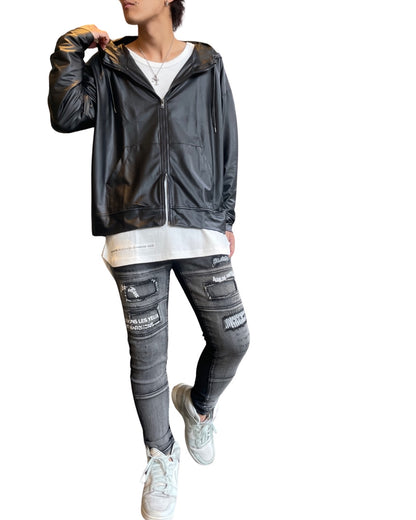 コーティング ジップパーカー(Unisex/ユニセックス)