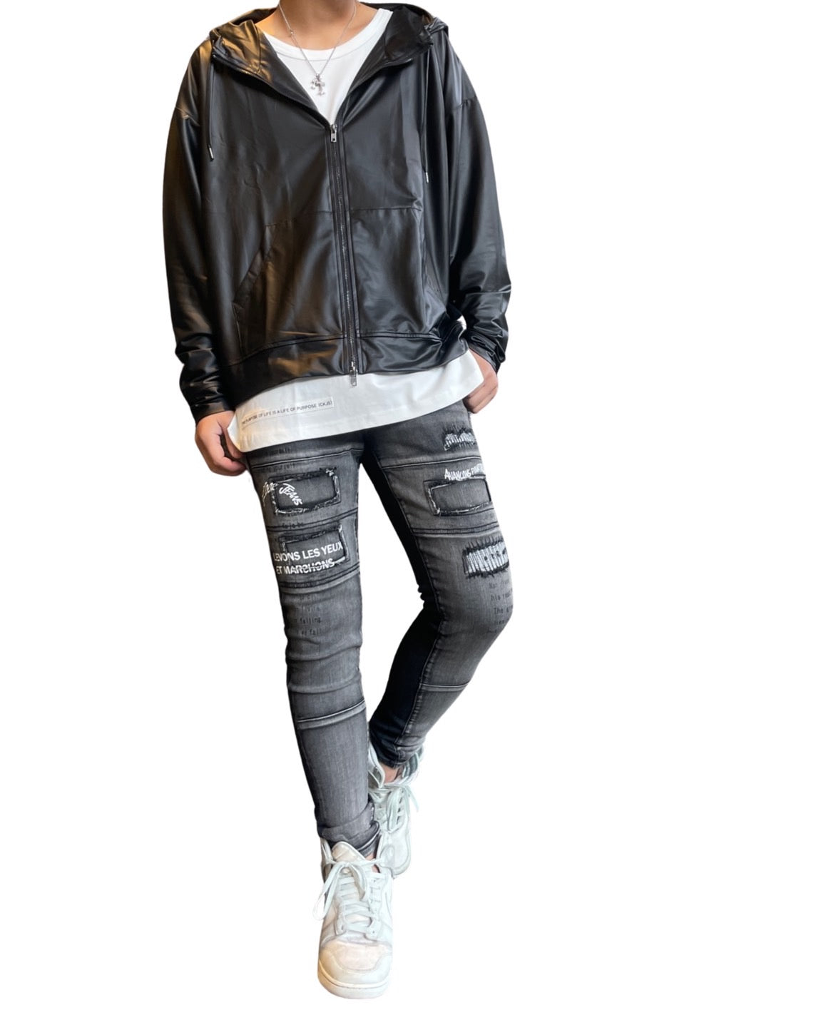 コーティング ジップパーカー(Unisex/ユニセックス)