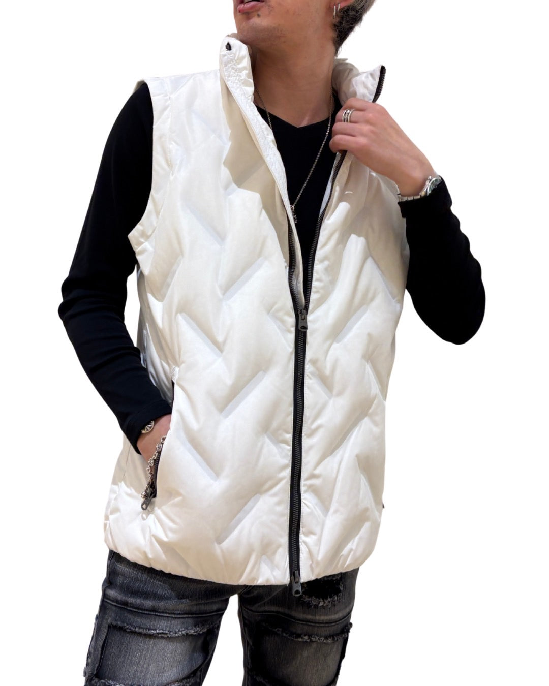 袖脱着 2WAY ダウン ジャケット(Unisex/ユニセックス)