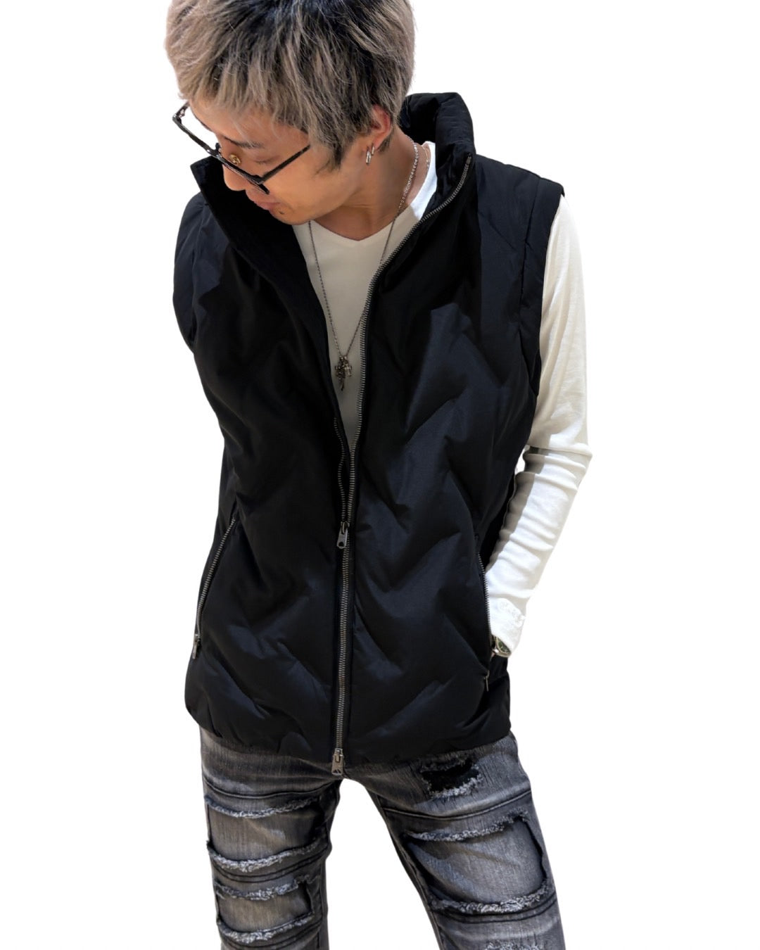 袖脱着 2WAY ダウン ジャケット(Unisex/ユニセックス)