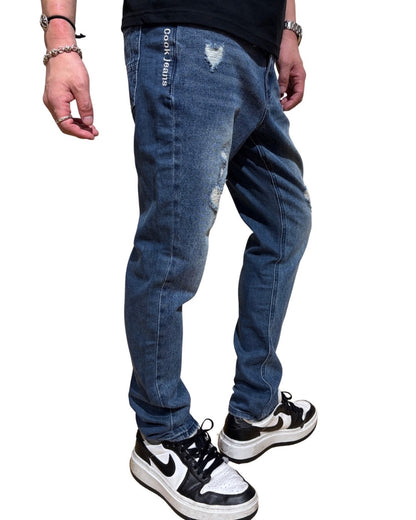 ハート加工 デニム スウェット 切替パンツ(Unisex/ユニセックス)