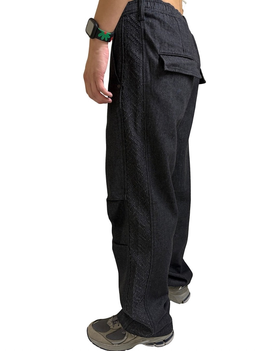 サイド切替 膝タックデニムパンツ(Mens/メンズ)