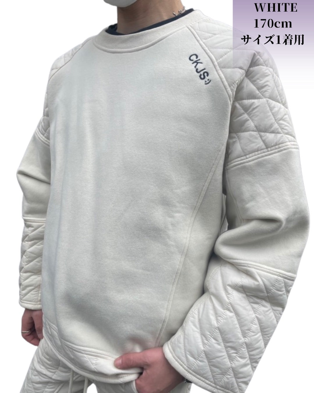 キルト コンビ クルー プルオーバー(Unisex/ユニセックス)