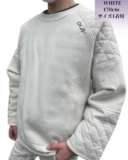 キルト コンビ クルー プルオーバー(Unisex/ユニセックス)