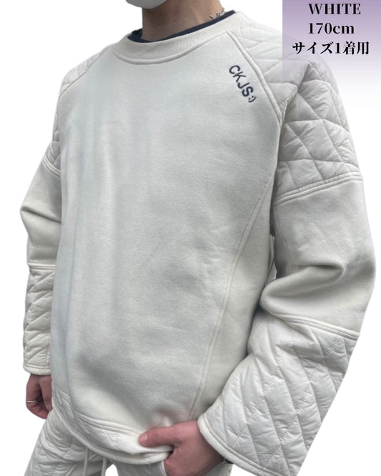 キルト コンビ クルー プルオーバー(Unisex/ユニセックス)