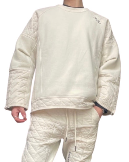 キルト コンビ クルー プルオーバー(Unisex/ユニセックス)