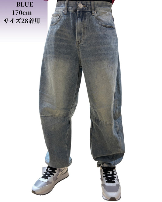 バイカラー デニムパンツ(Unisex/ユニセックス)