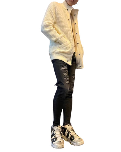 ワッフル ニット ジャケット(Unisex/ユニセックス)