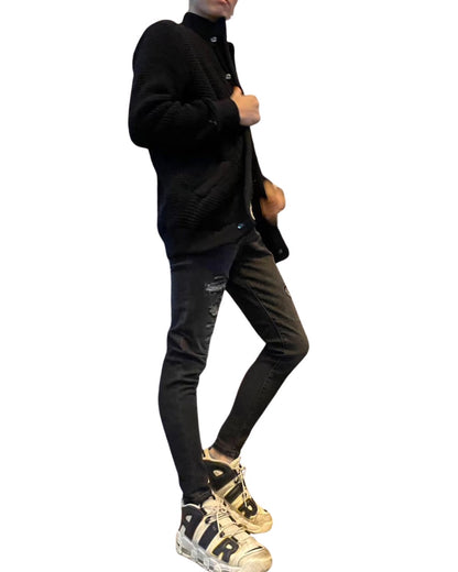 ワッフル ニット ジャケット(Unisex/ユニセックス)