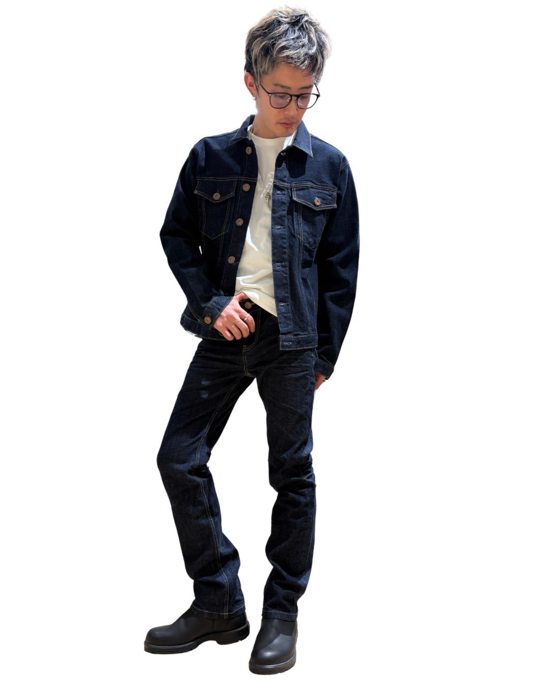 ワンウォッシュ デニム ジャケット(Unisex/ユニセックス)