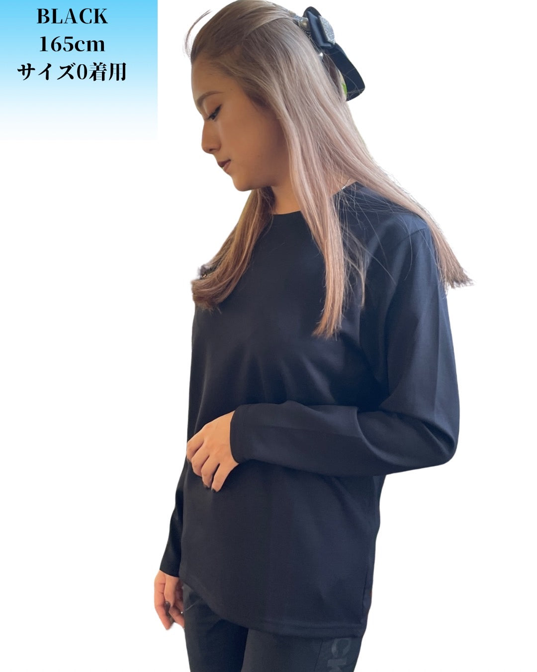 CJ ラバーパッチ クルーネック 長袖Tシャツ(Unisex/ユニセックス)