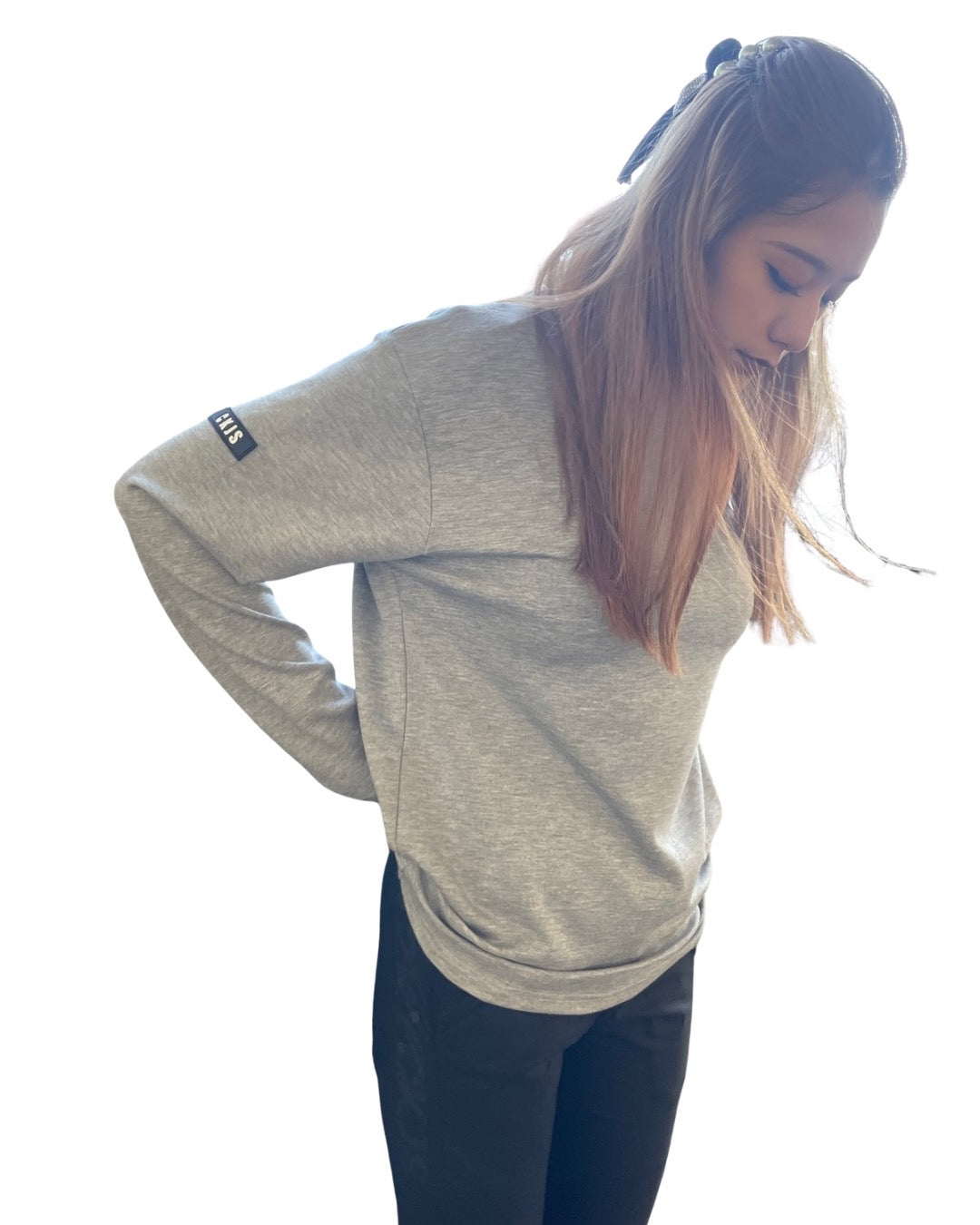 CJ ラバーパッチ クルーネック 長袖Tシャツ(Unisex/ユニセックス)