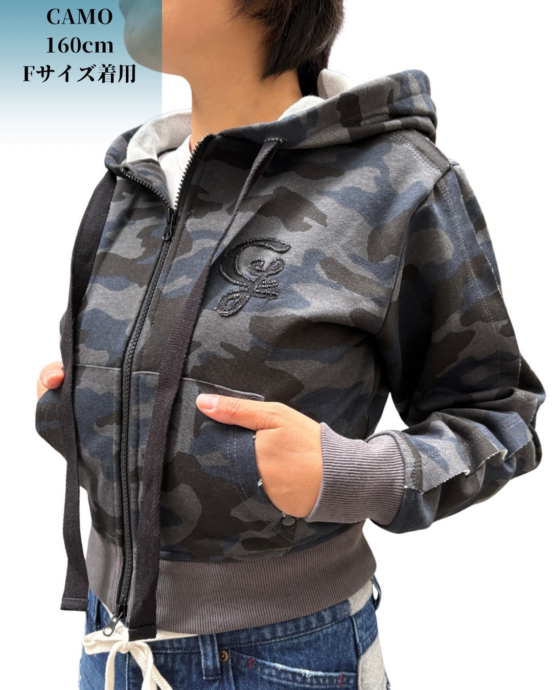 カットオフ スウェット ジップパーカー(Unisex/ユニセックス)