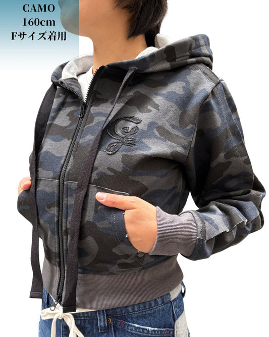 カットオフ スウェット ジップパーカー(Unisex/ユニセックス)