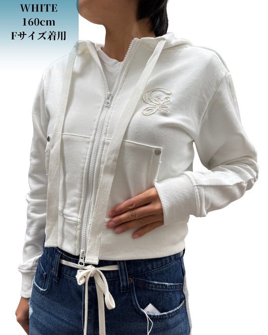 カットオフ スウェット ジップパーカー(Unisex/ユニセックス)