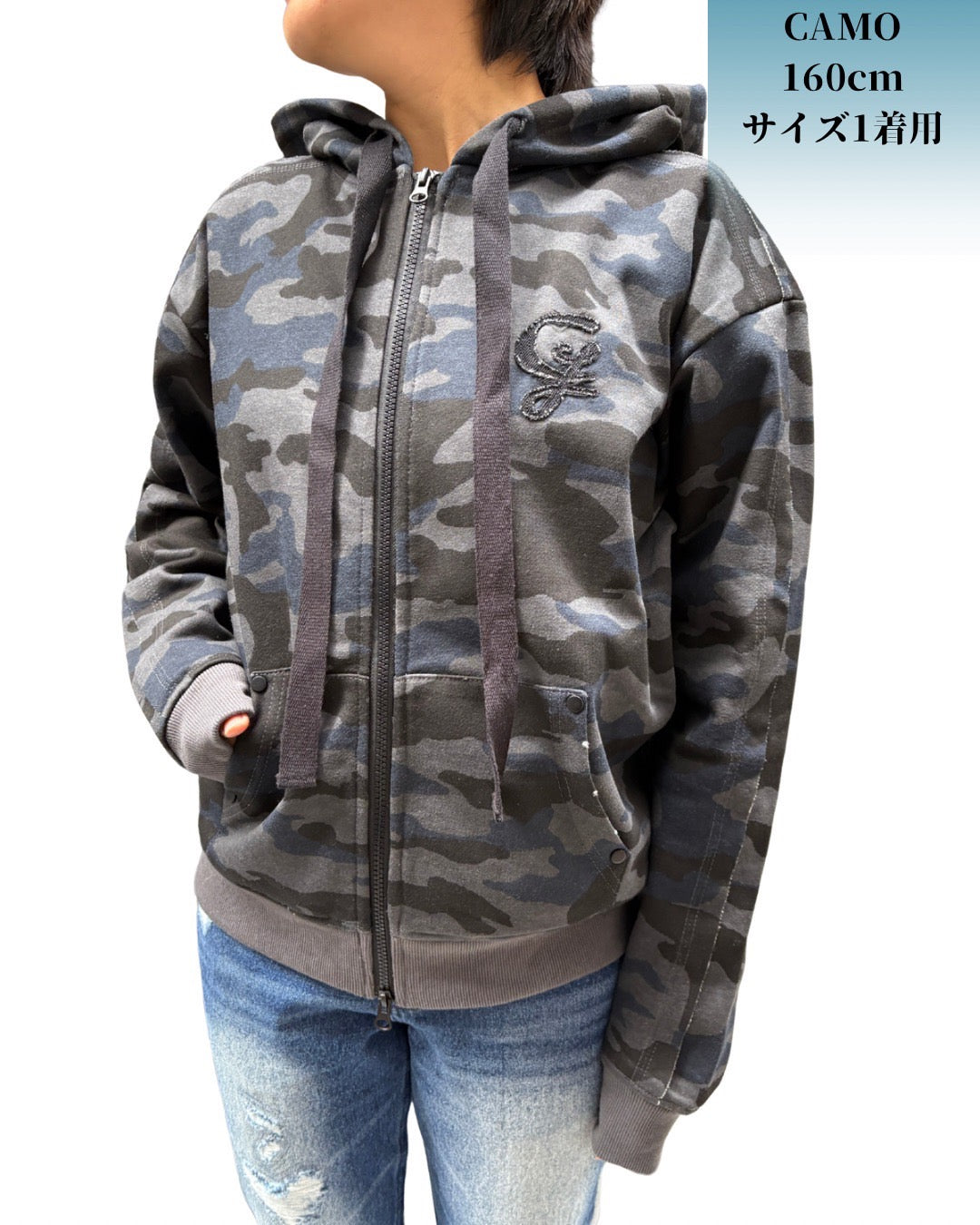 カットオフ スウェット ジップパーカー(Unisex/ユニセックス)