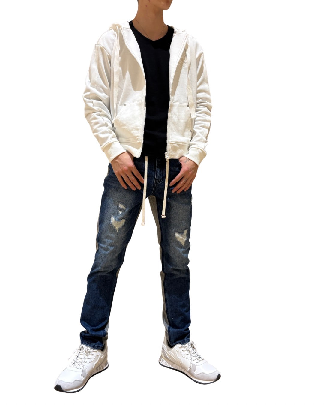 カットオフ スウェット ジップパーカー(Unisex/ユニセックス)