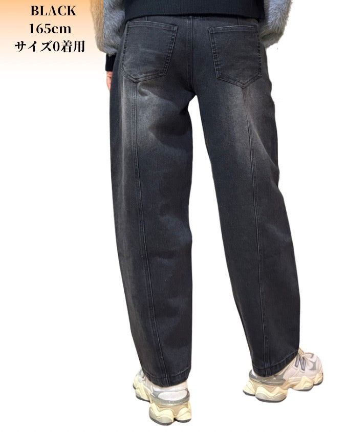 ダメージ バレルパンツ(Unisex/ユニセックス)